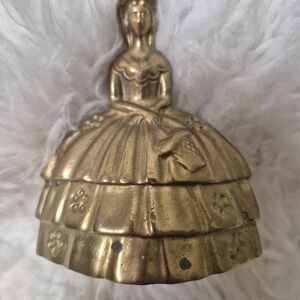 Vintage Gold Lady Figurine Bell